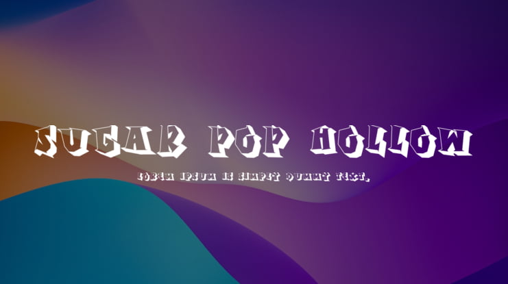 Sugar Pop Hollow Font