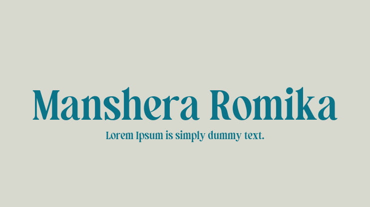 Manshera Romika Font