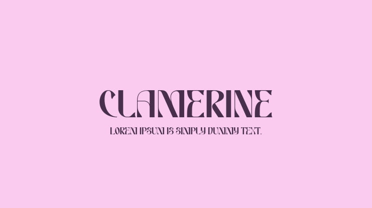 Clamerine Font