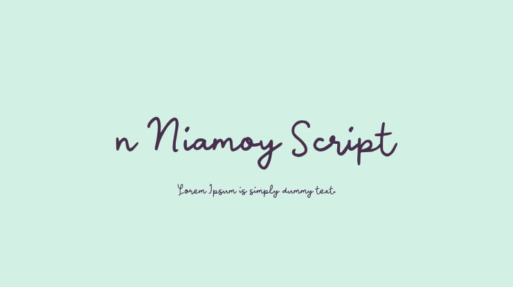 n Niamoy Script Font