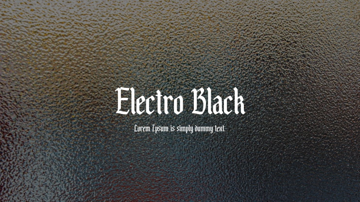 Electro Black Font