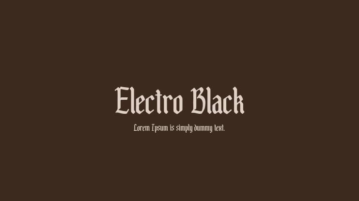 Electro Black Font