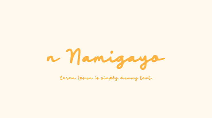 n Namigayo Font