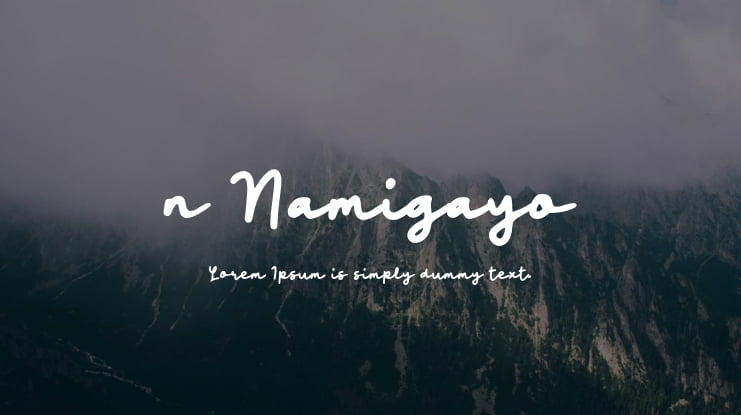 n Namigayo Font