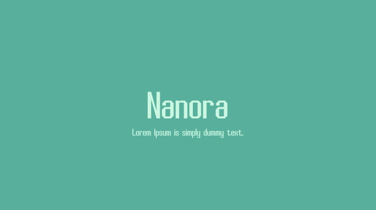 Nanora Font