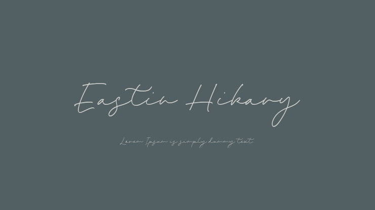 Eastin Hikary Font