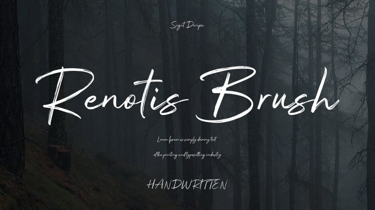 Renotis Brush Font