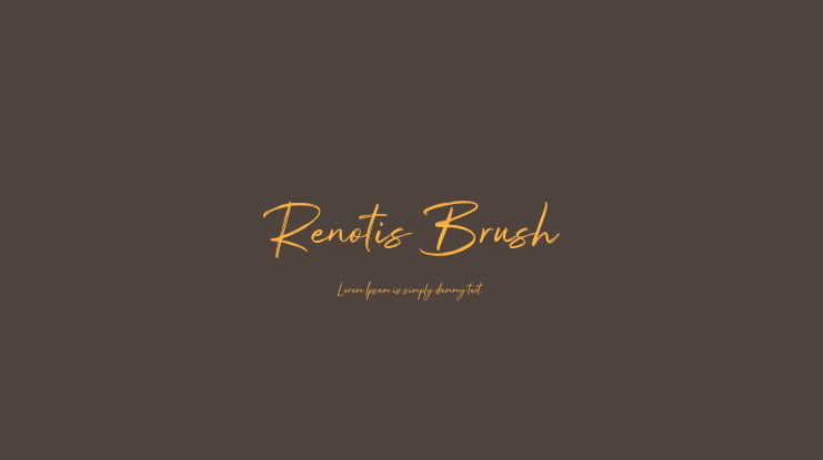 Renotis Brush Font