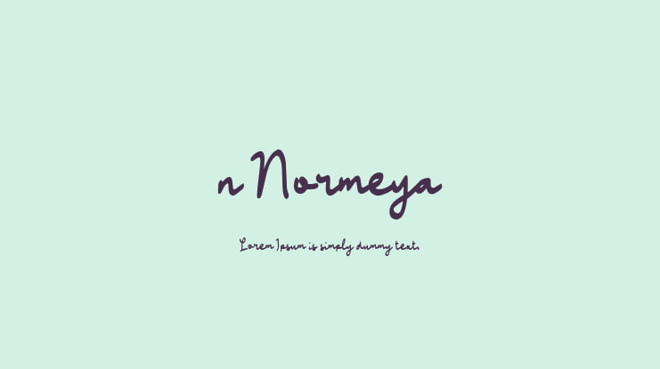 n Normeya Font