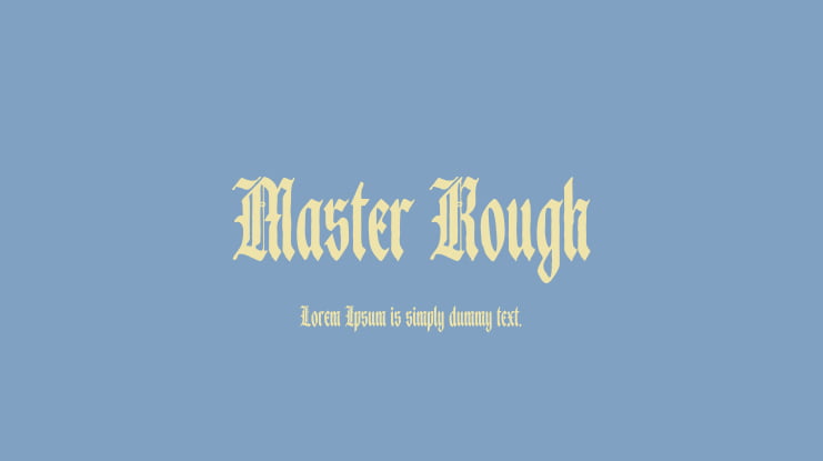 Master Rough Font