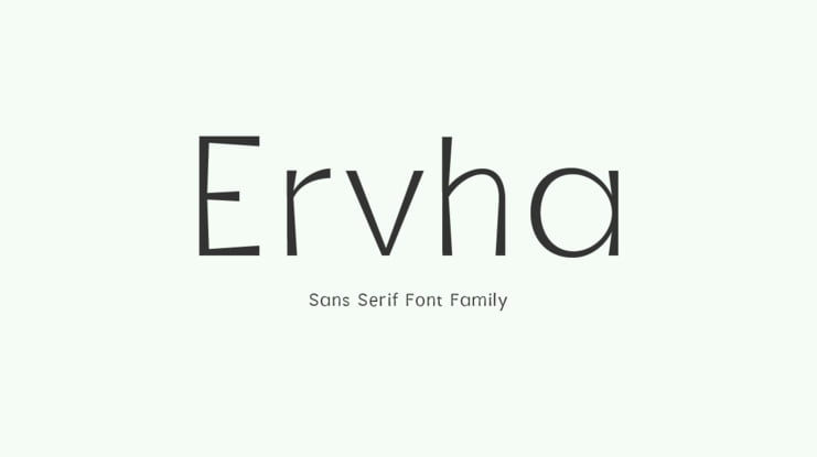 Ervha Sans Font Family