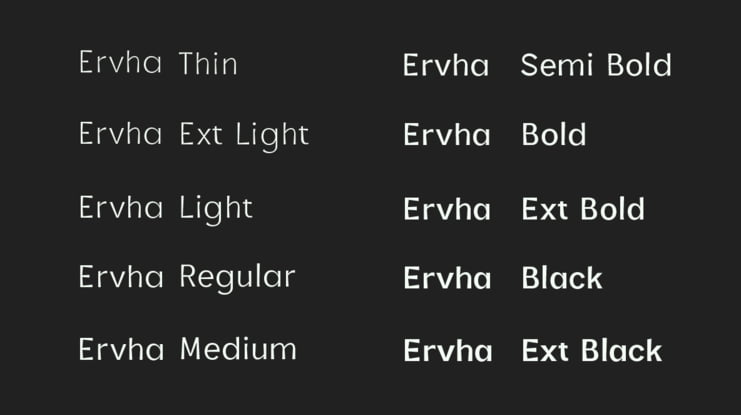 Ervha Sans Font Family