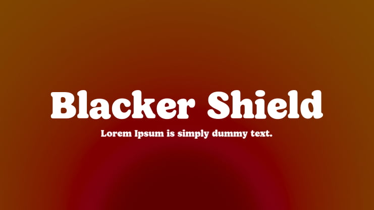 Blacker Shield Font