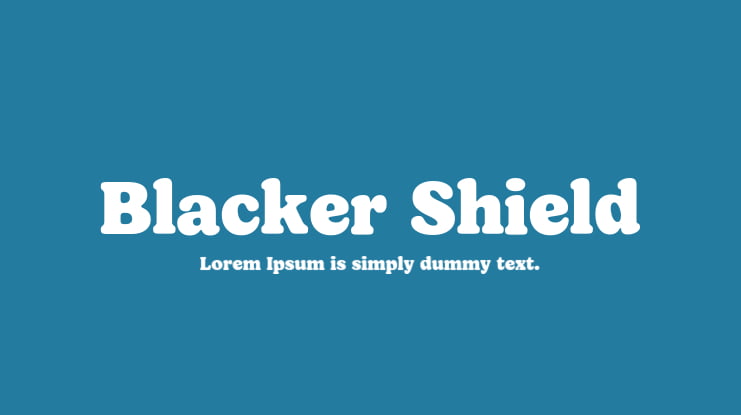 Blacker Shield Font