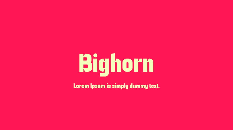 Bighorn Font Family