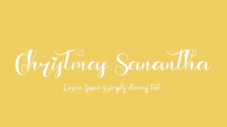 Christmas Sanantha Font