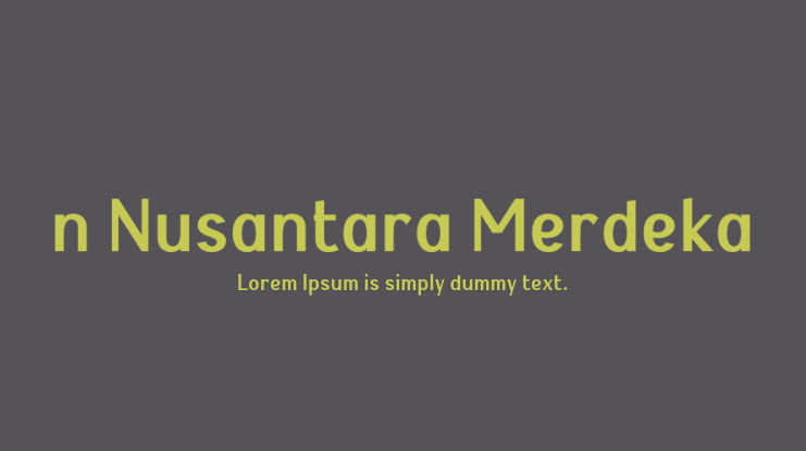 n Nusantara Merdeka Font