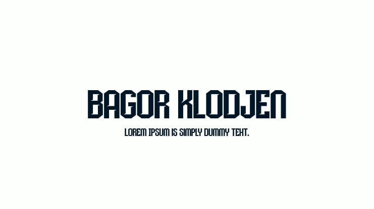 Bagor Klodjen Font