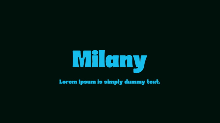 Milany Font