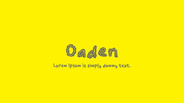 Oaden Font