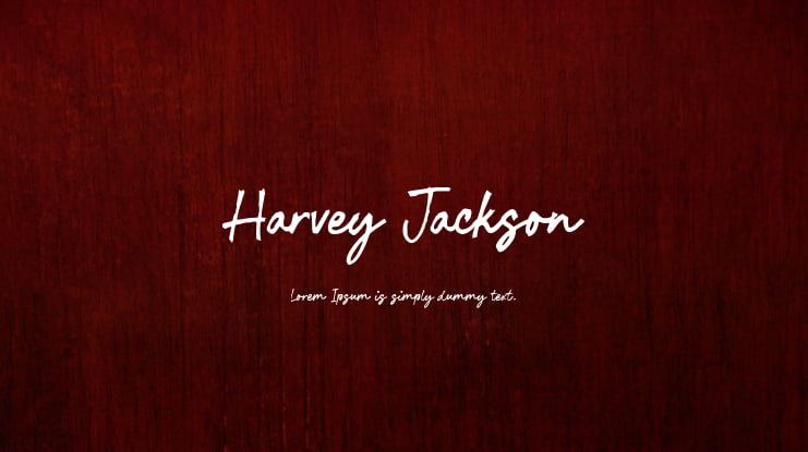 Harvey Jackson Font