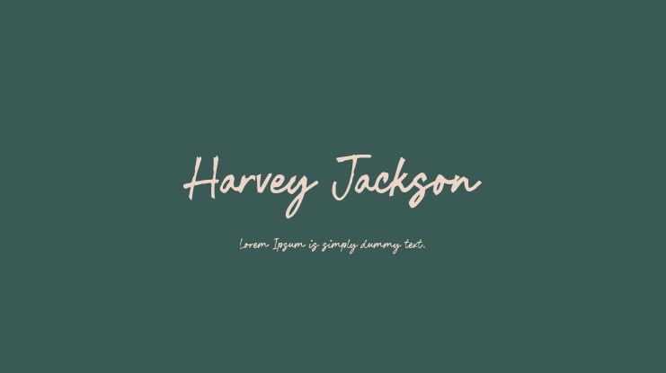 Harvey Jackson Font