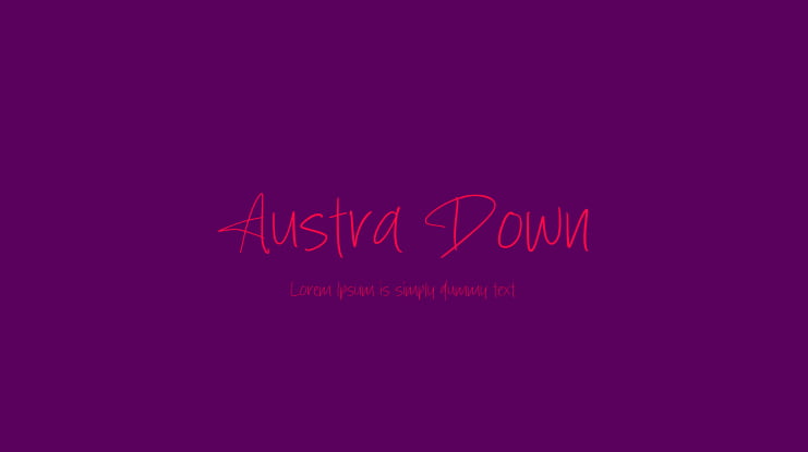 Austra Down Font