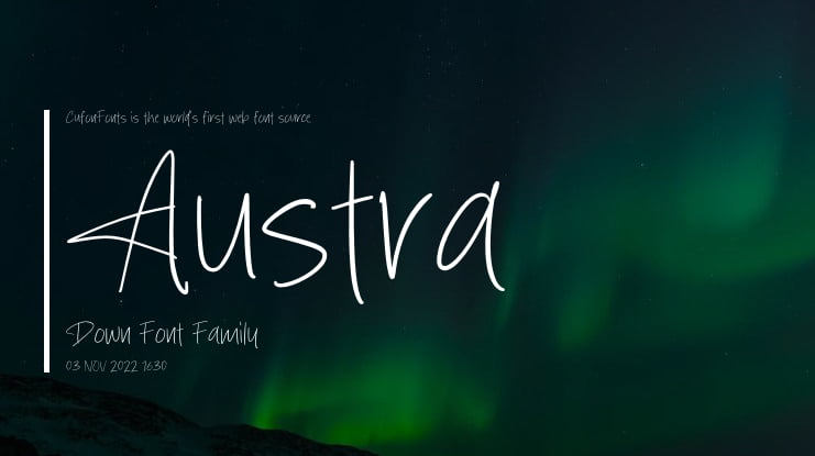 Austra Down Font