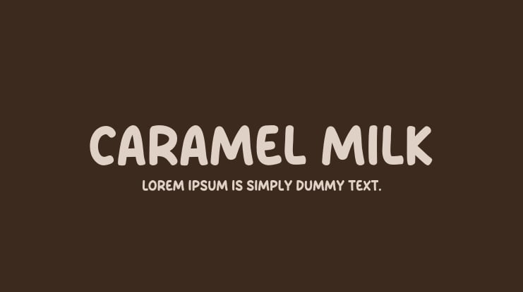 Caramel Milk Font