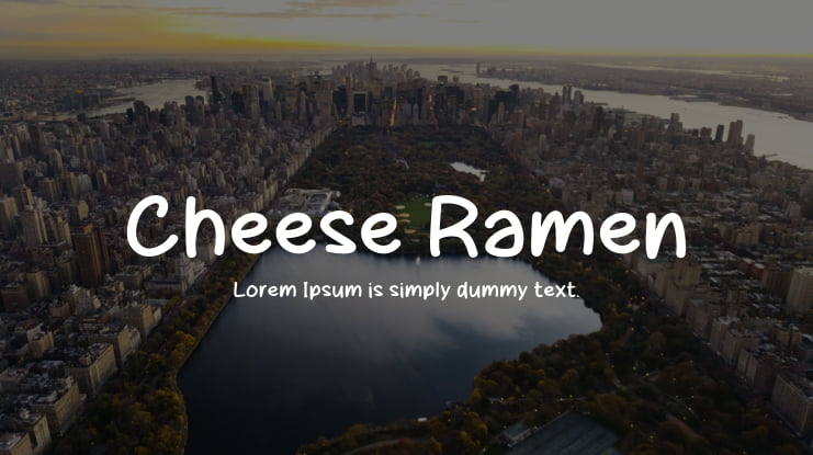 Cheese Ramen Font