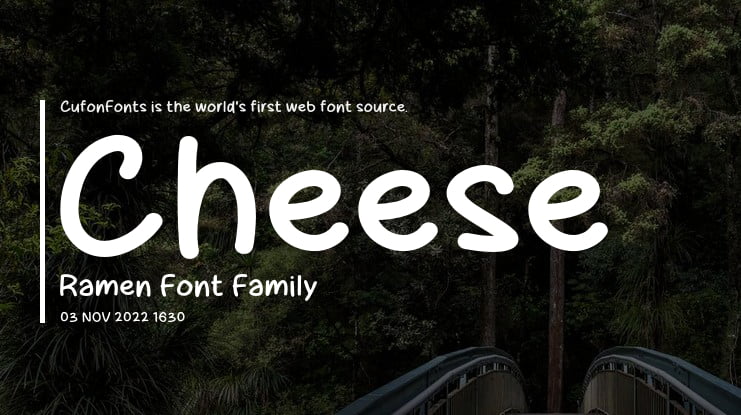 Cheese Ramen Font