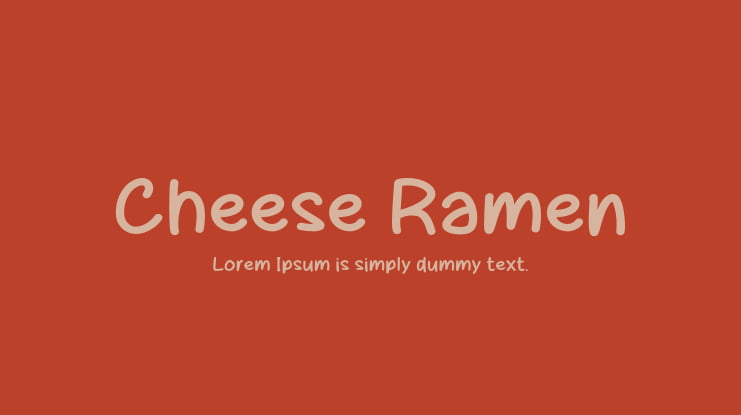 Cheese Ramen Font