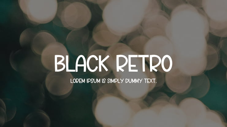 Black Retro Font