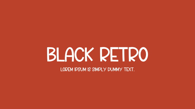 Black Retro Font