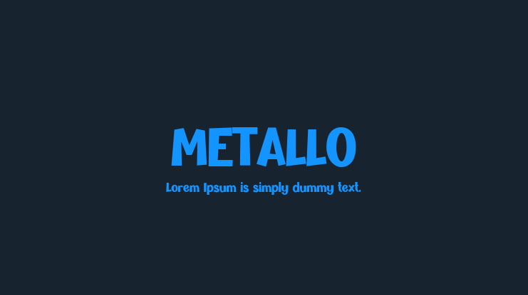 METALLO Font