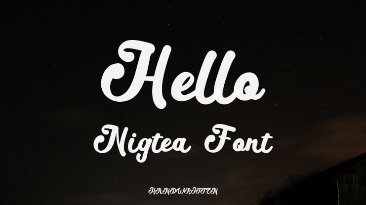 Hello Nigtea Font