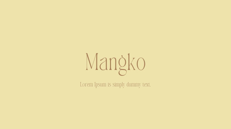 Mangko Font