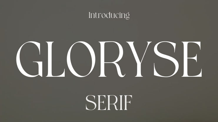 GLORYSE Font Family