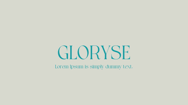 GLORYSE Font Family