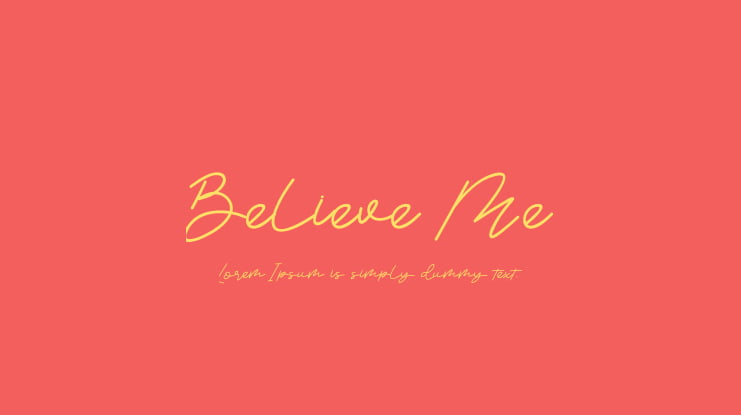 Believe Me Font