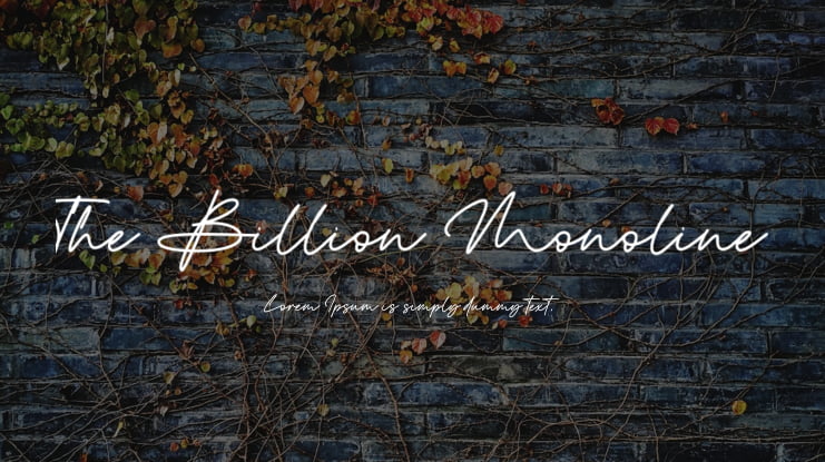 The Billion Monoline Font Family