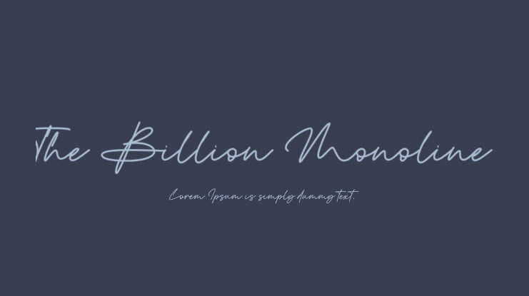 The Billion Monoline Font Family