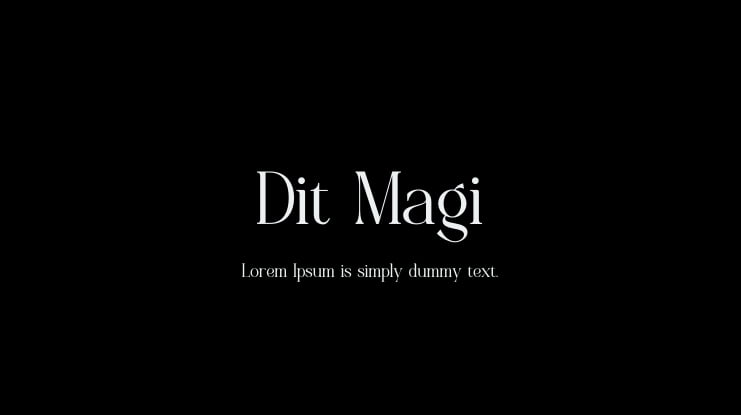 Dit Magi Font