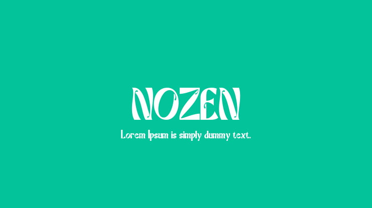 NOZEN Font