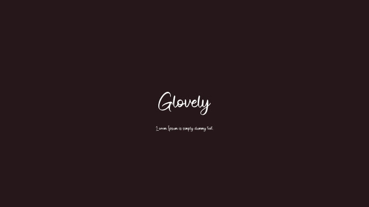 Glovely Font