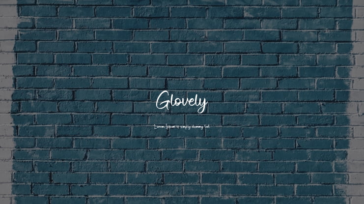 Glovely Font