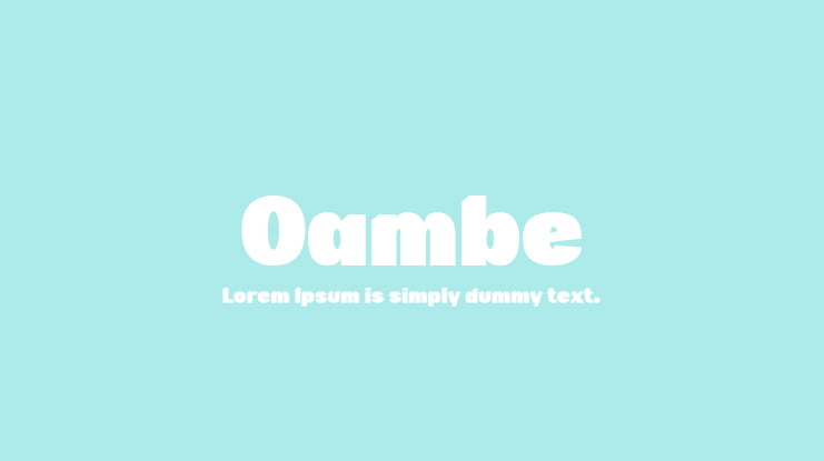 Oambe Font