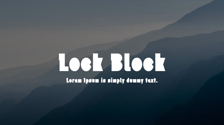 Lock Block Font Family