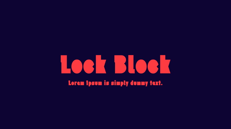 Lock Block Font Family