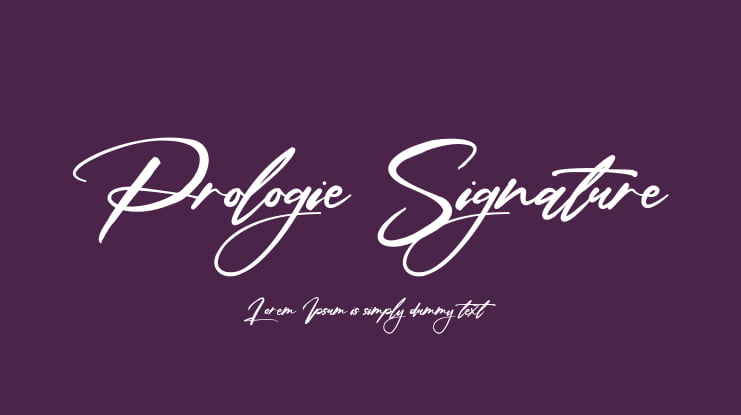 Prologie Signature Font